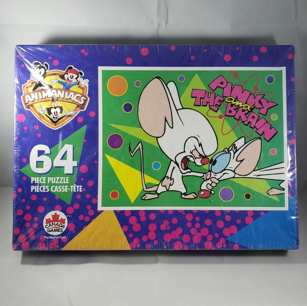Vintage Animaniacs Pinky and the Brain 64 Piece Puzzle - SEALED